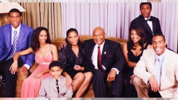 mary joan martelly former professional boxer george foreman wife alongwith their 5 children