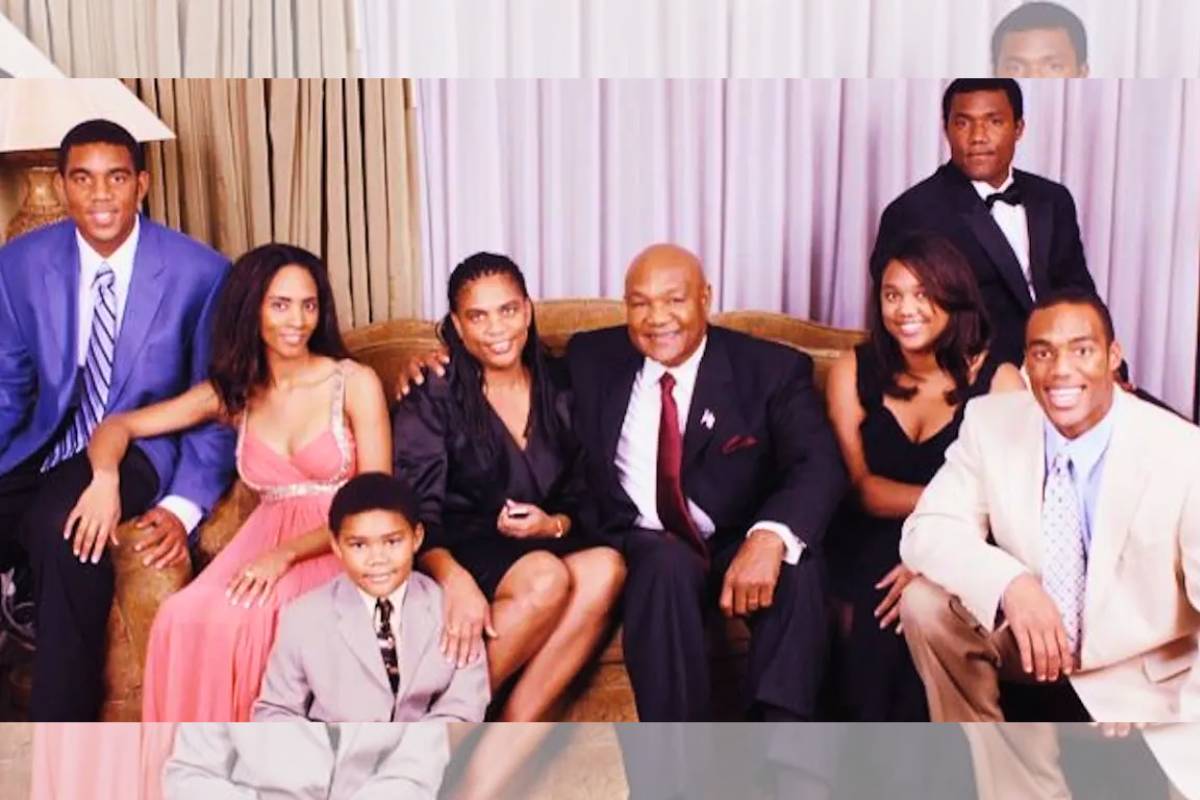 mary joan martelly former professional boxer george foreman wife alongwith their 5 children