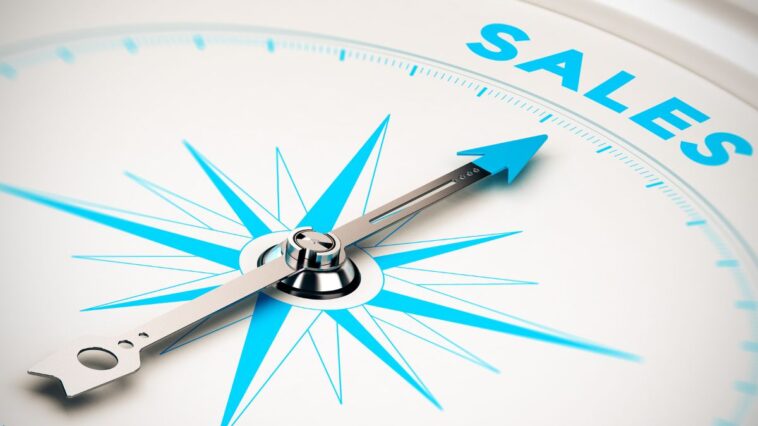 a compass point towards sales representing field sales route planning