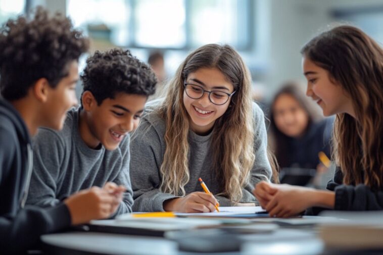 children discussing how to manage social media distractions during study hours