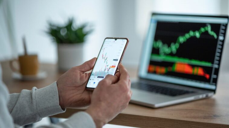 a person using one of the online trading apps